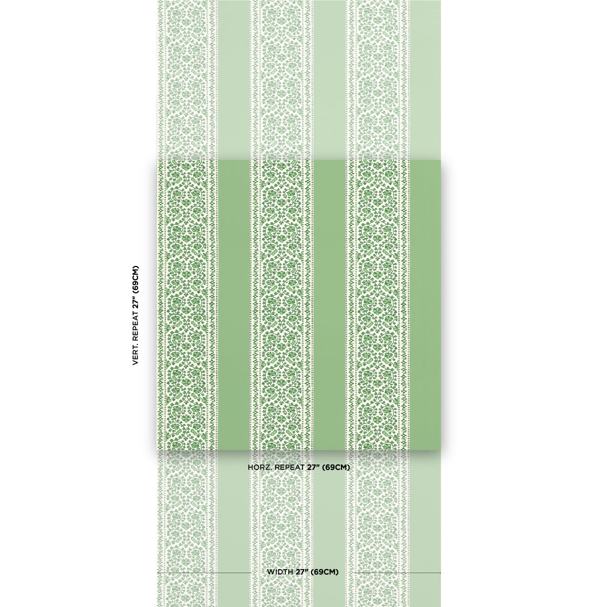 Schumacher Jasmine Leaf Green Wallpaper Sample 5014341