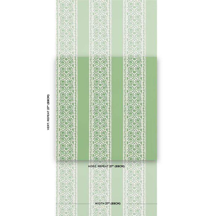 Schumacher Jasmine Leaf Green Wallpaper 5014341