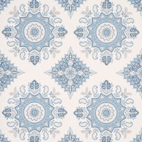 Schumacher Montecito Medallion China Blue Wallpaper 5014362