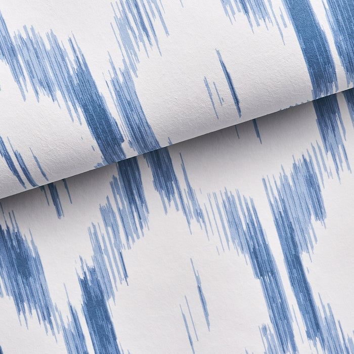 Schumacher Santa Monica Indigo Wallpaper Sample 5014370