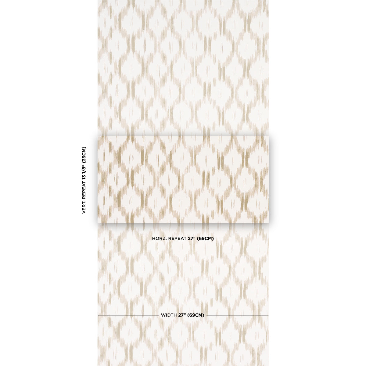 Schumacher Santa Monica Neutral Wallpaper Sample 5014371