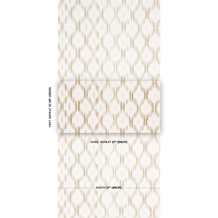 Schumacher Santa Monica Neutral Wallpaper Sample 5014371