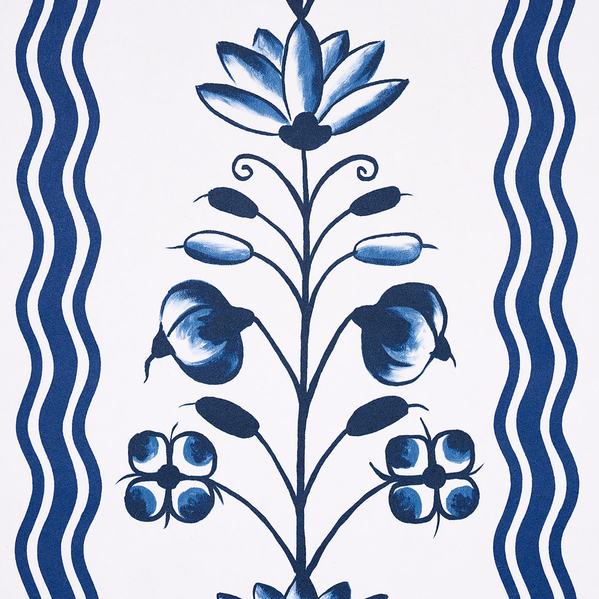 Schumacher Delft Waves Blue 5014380 Wallpaper | 40% Off (Samples)