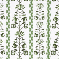 Schumacher Delft Waves Green Wallpaper 5014381