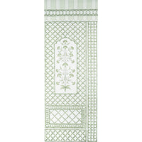 Schumacher Bamboo Trellis Panel A Green Wallpaper 5014390