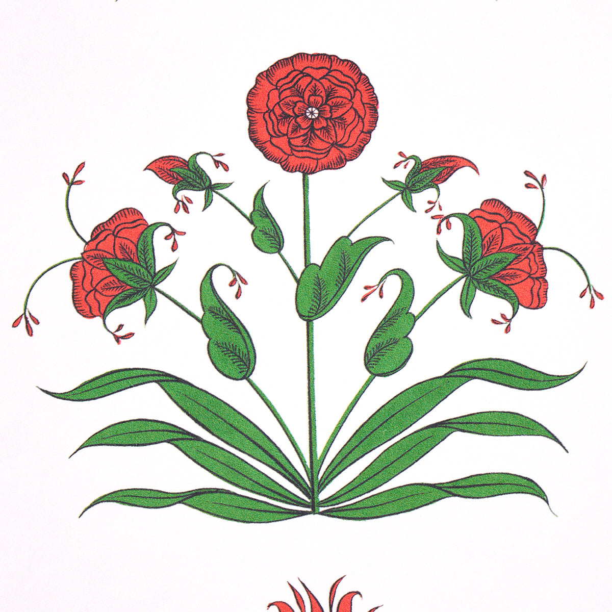 Schumacher Poppy Stripes Red Wallpaper 5014450