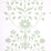 Schumacher Jaipur Mughal Flower Green Wallpaper Sample 5014461
