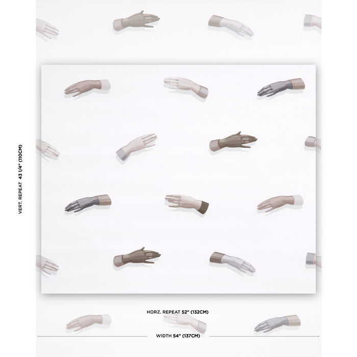 Schumacher Manos Neutral Wallpaper Sample 5014481