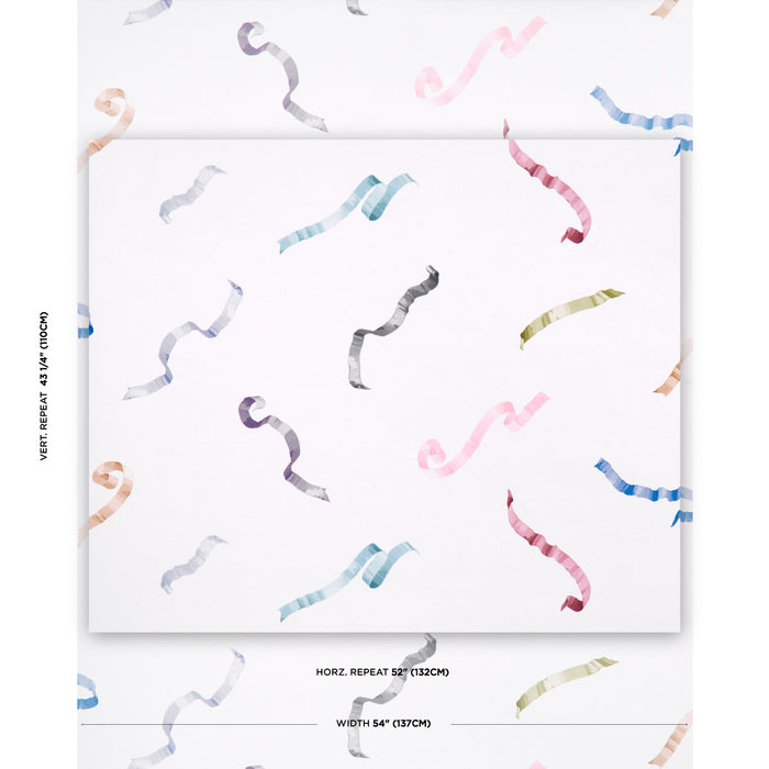 Schumacher Beth Multi On Ivory Wallpaper Sample 5014500