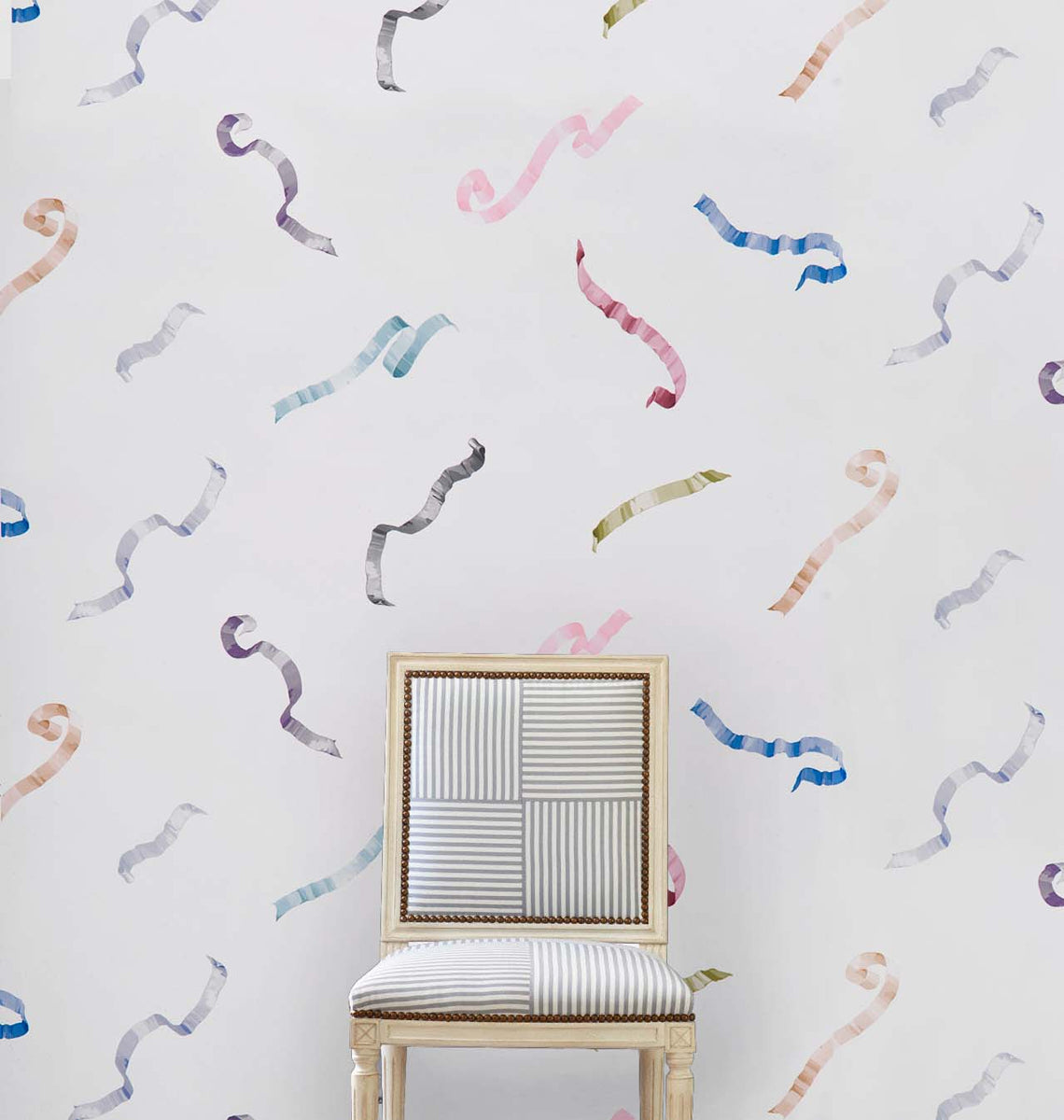 Schumacher Beth Multi On Ivory Wallpaper Sample 5014500