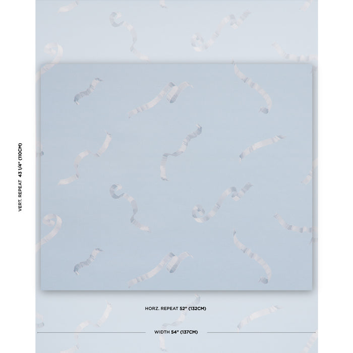 Schumacher Beth Blue Wallpaper Sample 5014501