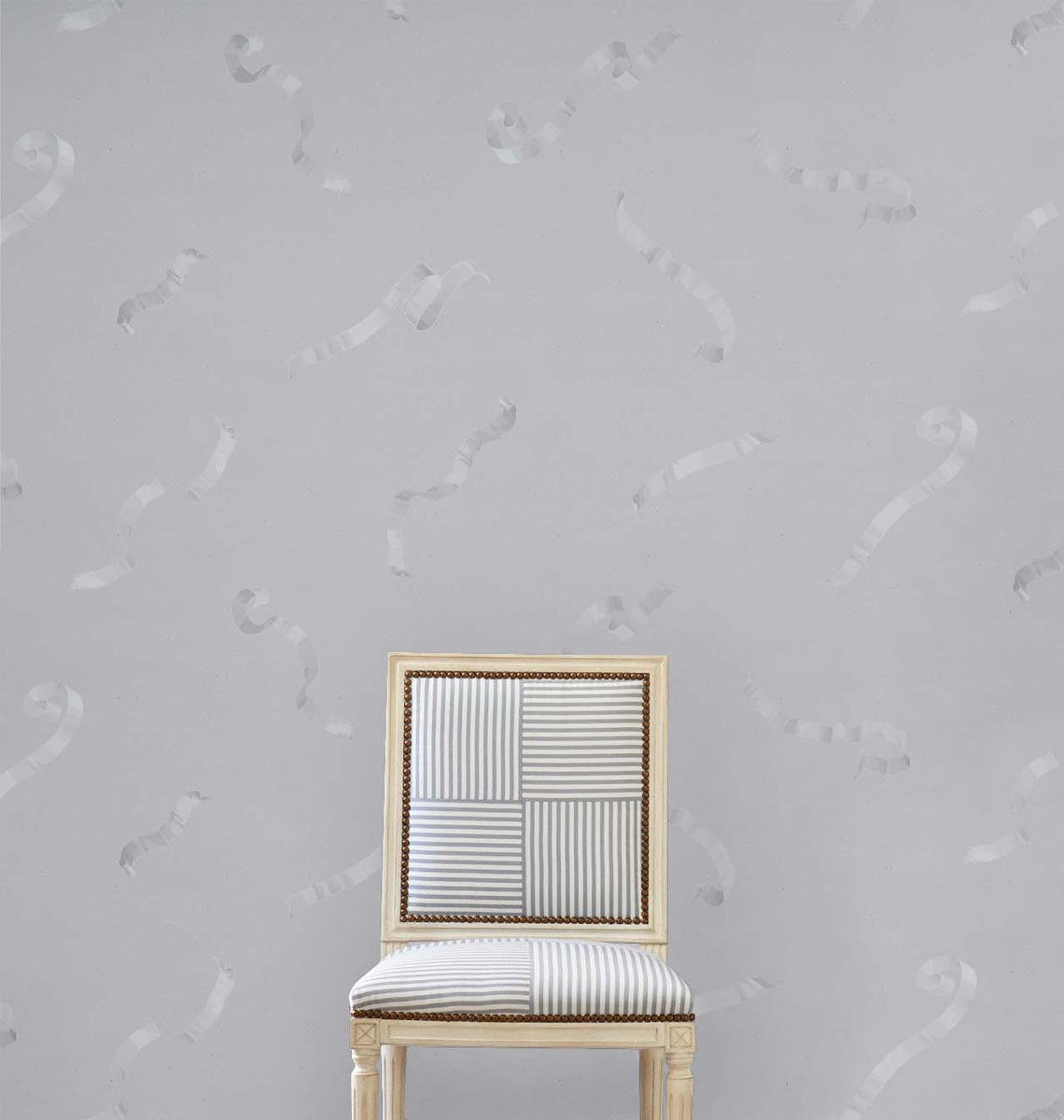 Schumacher Beth Grey Wallpaper Sample 5014502