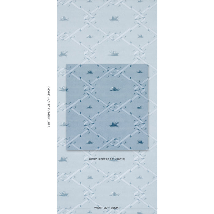 Schumacher Ouvrez Moi Blue Wallpaper Sample 5014510