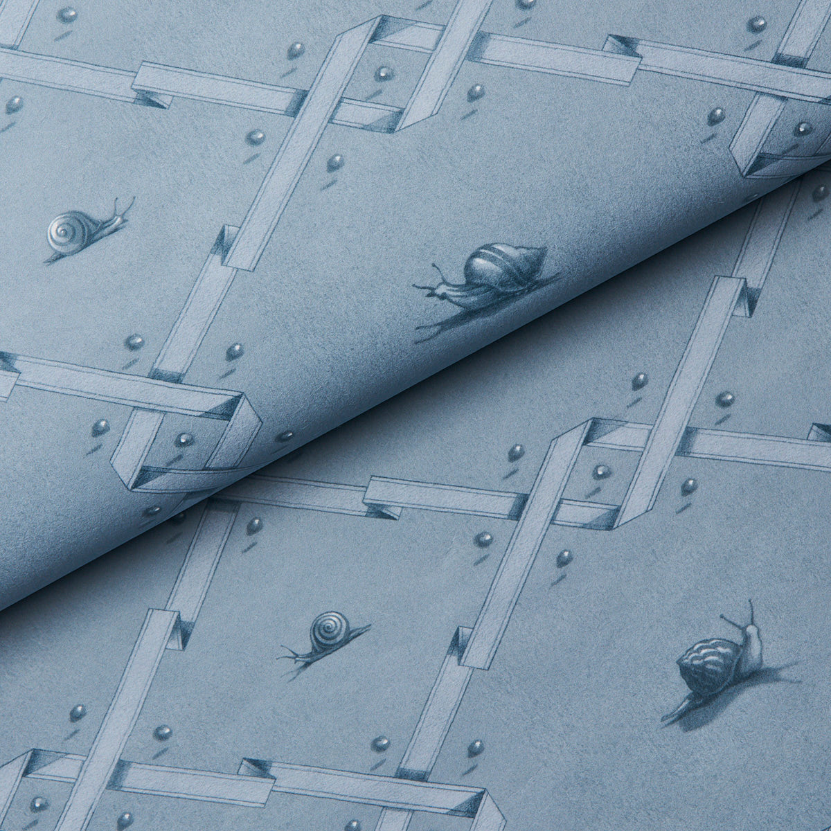 Schumacher Ouvrez Moi Blue Wallpaper Sample 5014510