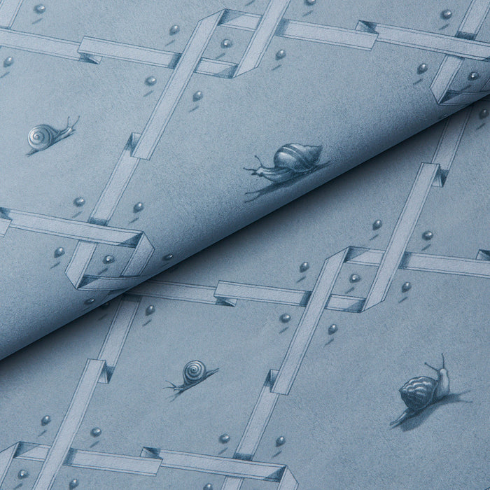 Schumacher Ouvrez Moi Blue Wallpaper Sample 5014510