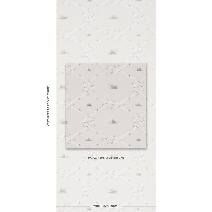 Schumacher Ouvrez Moi Grey Wallpaper Sample 5014511