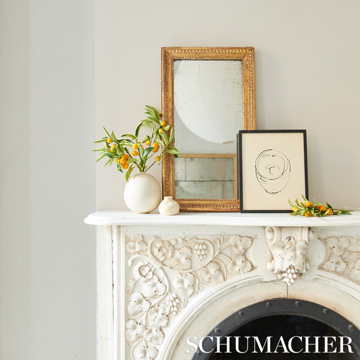 Schumacher Performance Linen Wallcovering Ivory Wallpaper Sample 5014520