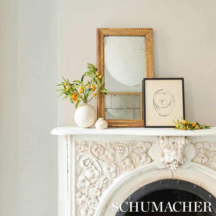 Schumacher Performance Linen Wallcovering Ivory Wallpaper Sample 5014520