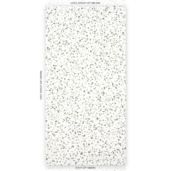 Schumacher Los Cosmos Moss Wallpaper Sample 5014561