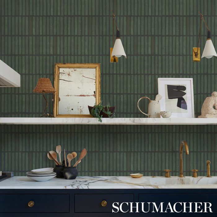 Schumacher Wabi-Sabi Moss Wallpaper Sample 5014591
