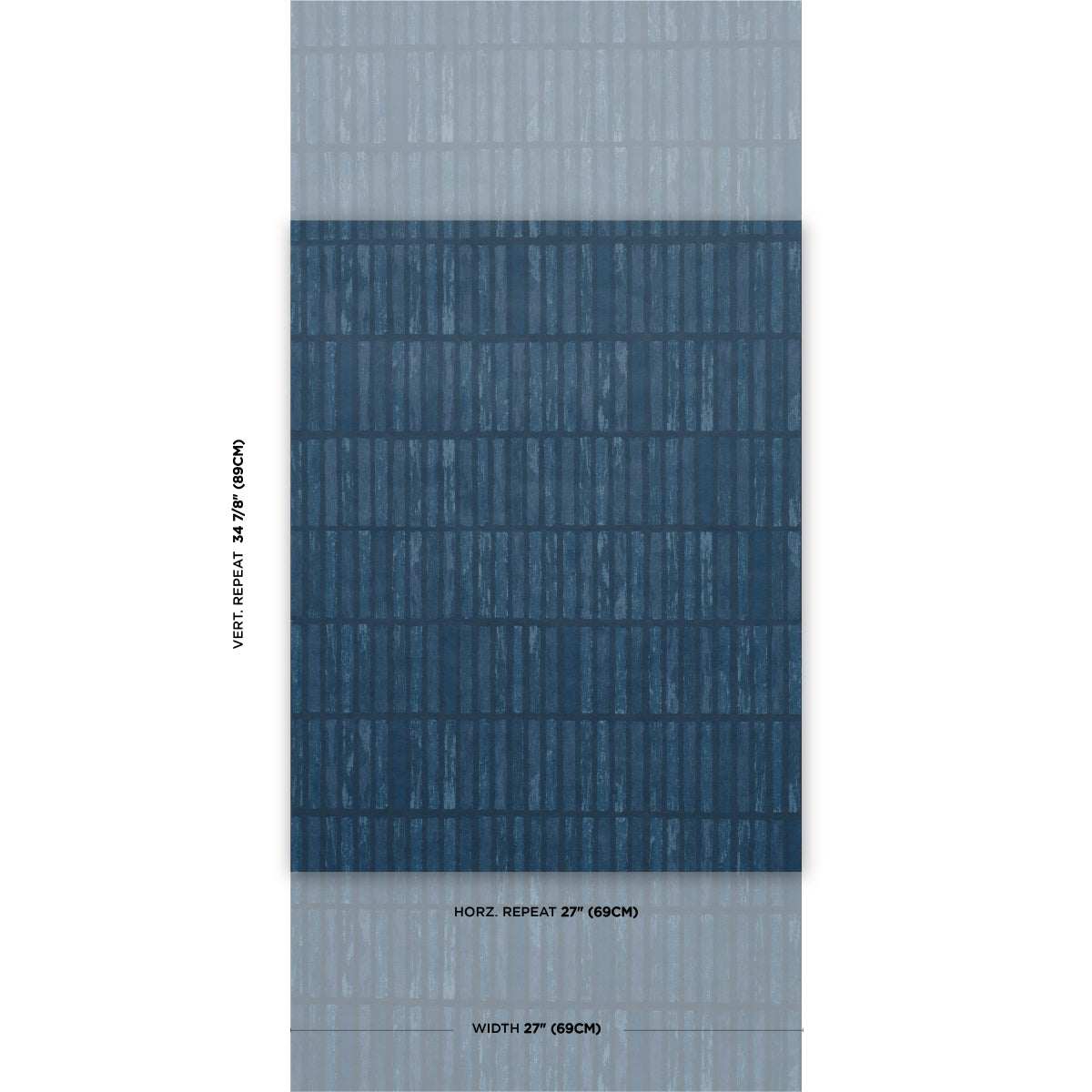 Schumacher Wabi-Sabi Dark Blue Wallpaper Sample 5014592