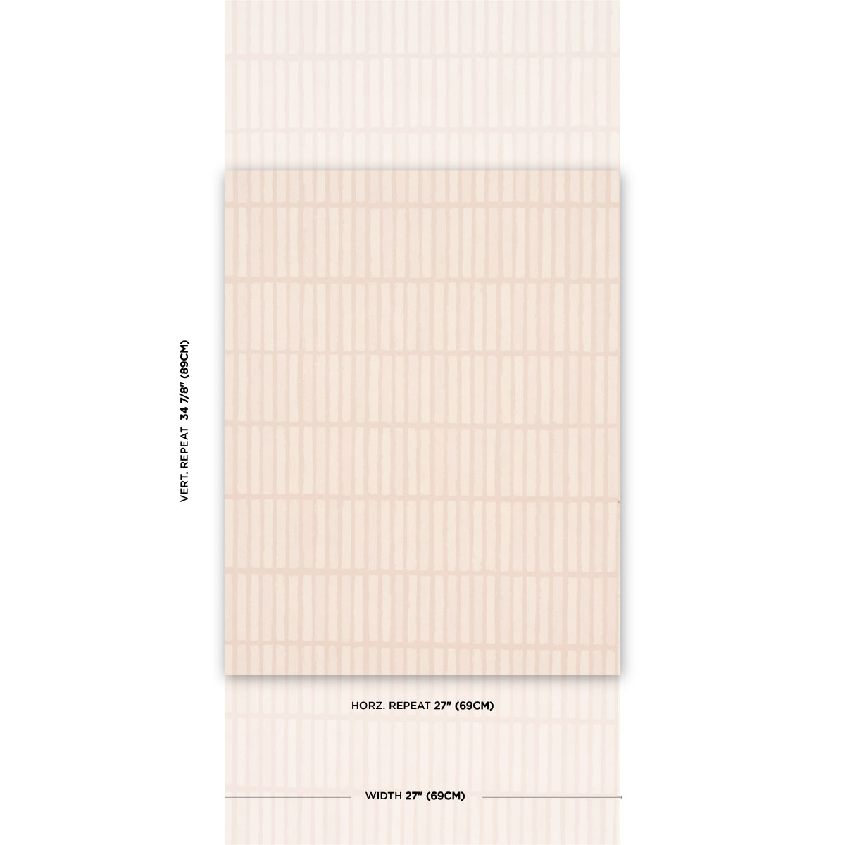 Schumacher Wabi-Sabi Muted Pink Wallpaper Sample 5014593