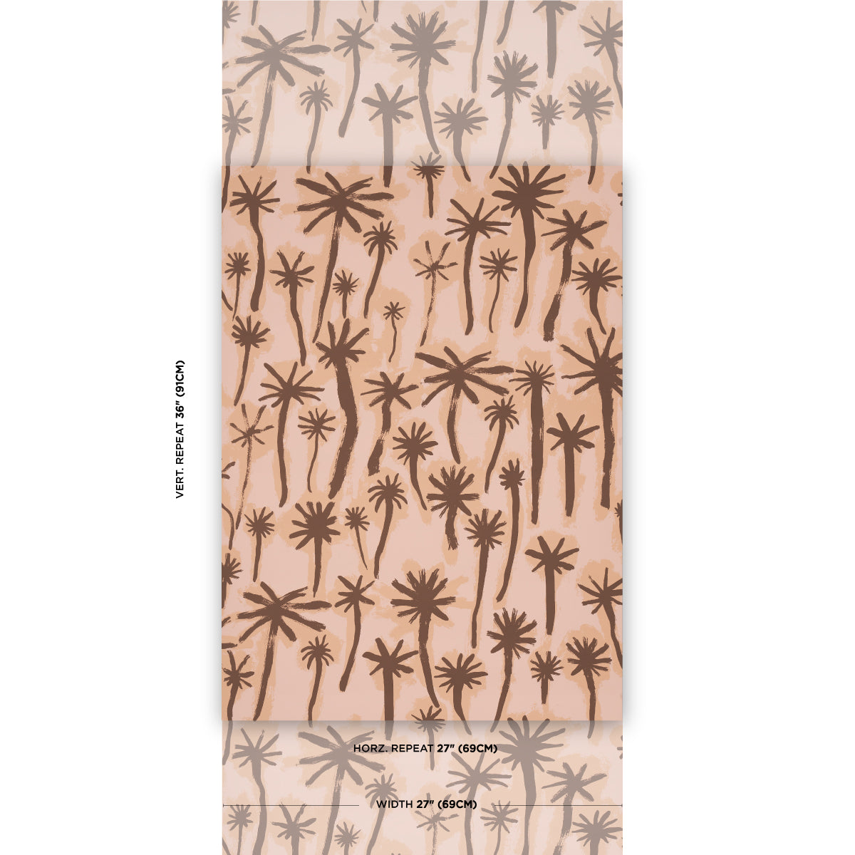 Schumacher Palmitas Coral Wallpaper 5014600