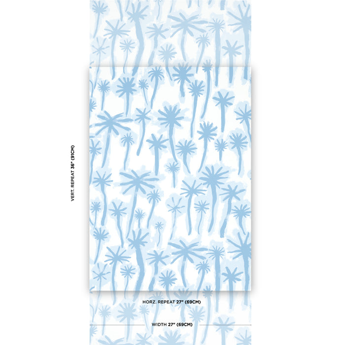 Schumacher Palmitas Mist Wallpaper Sample 5014602