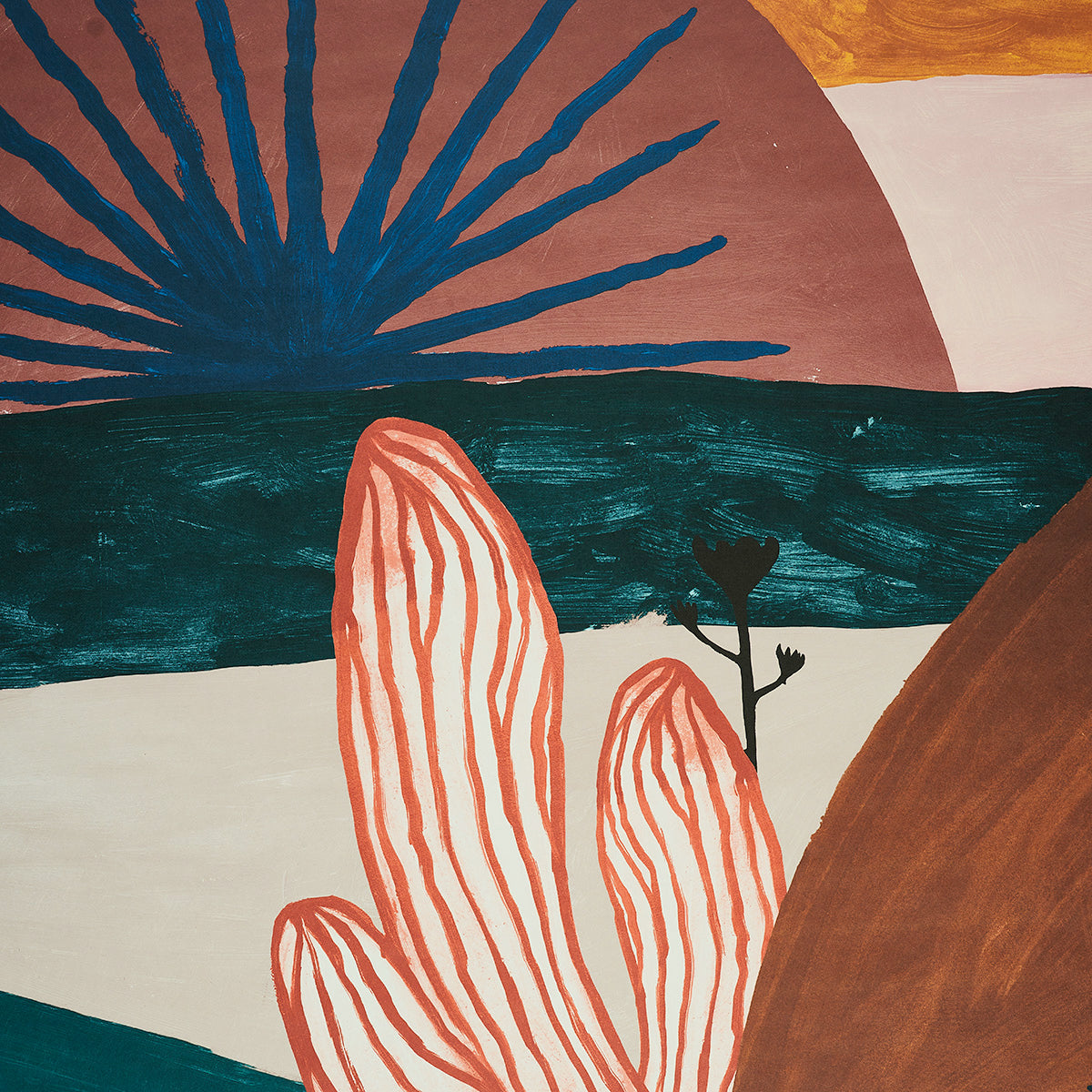 Schumacher Desert Scape Panel Set Prismatic Wallpaper Sample 5014610