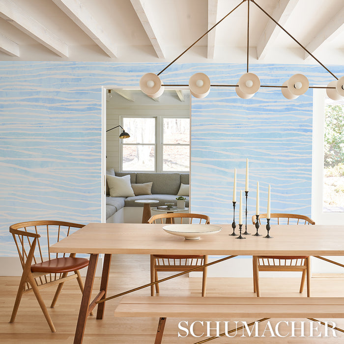 Schumacher Terra Panel Set Pacific Wallpaper Sample 5014701