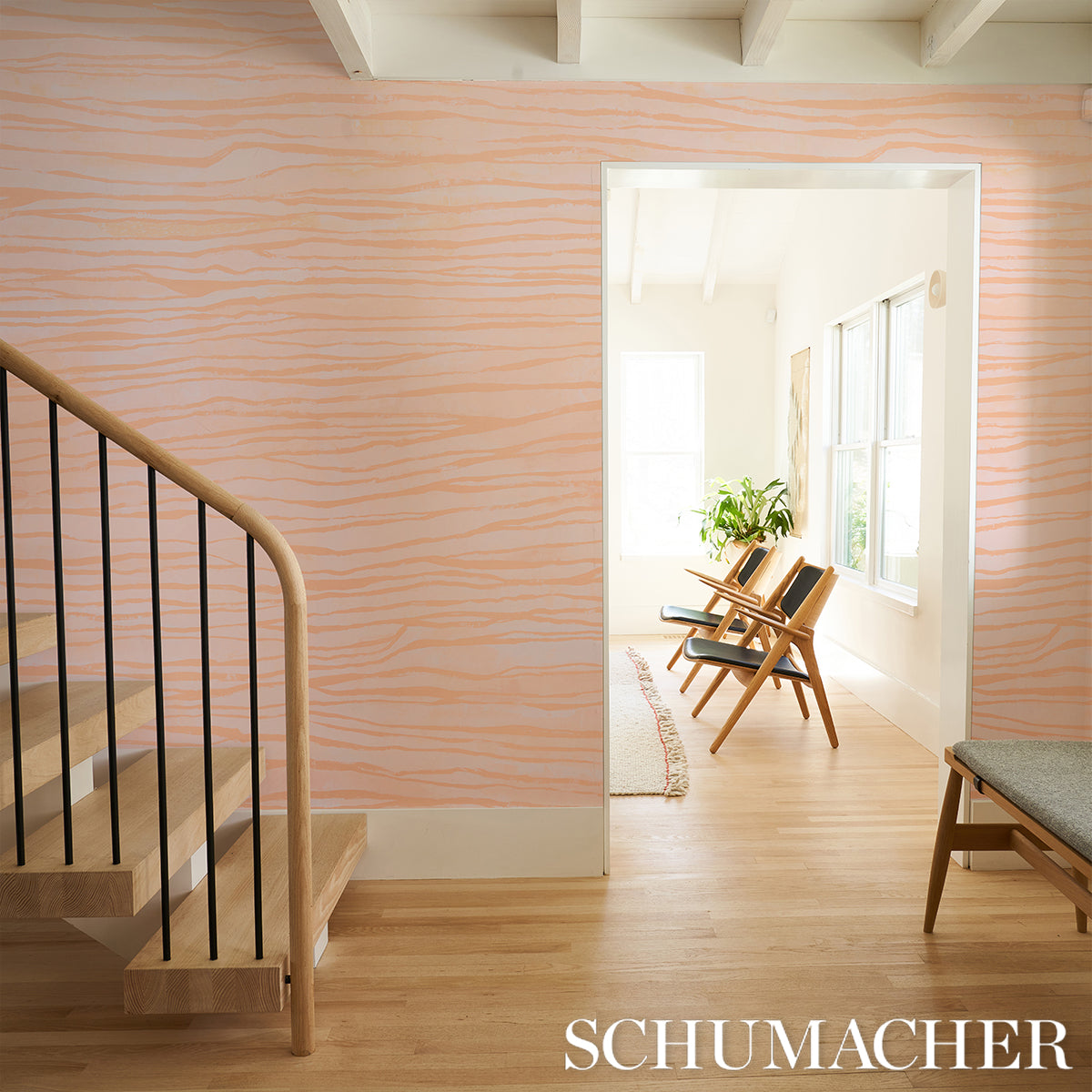 Schumacher Terra Panel Set Canyon Wallpaper Sample 5014702