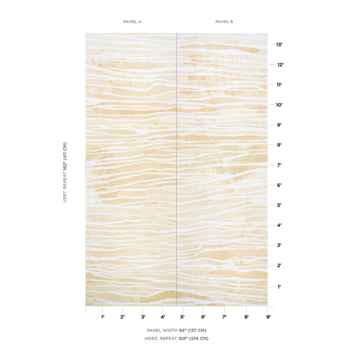 Schumacher Terra Panel Set Erosion Wallpaper Sample 5014703