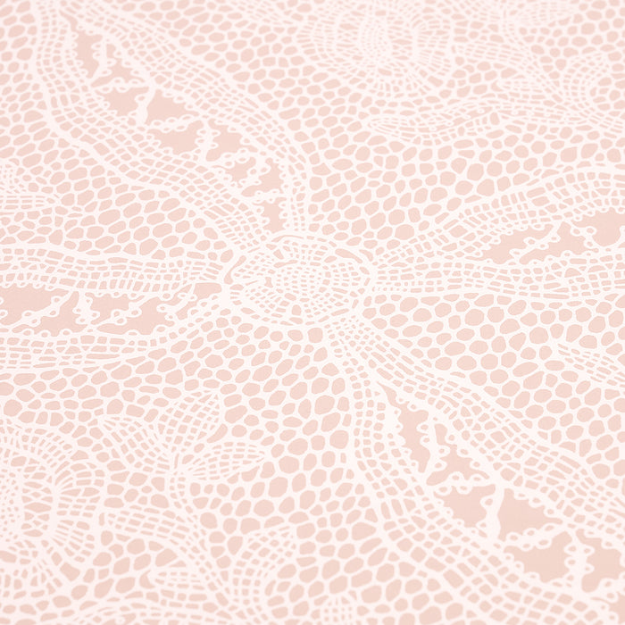 Schumacher Cosette Lace Blush Wallpaper Sample 5014720