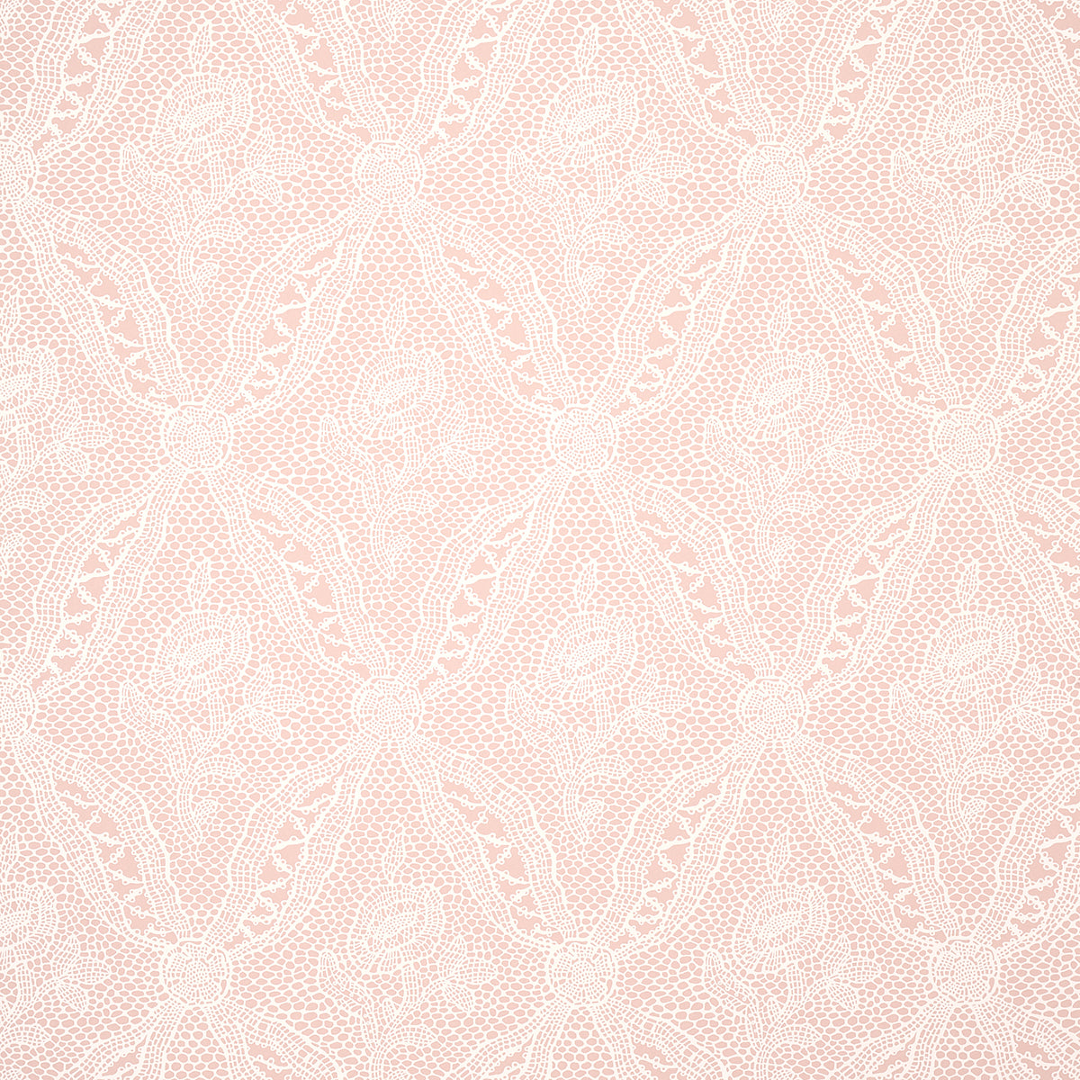 Schumacher Cosette Lace Blush Wallpaper 5014720