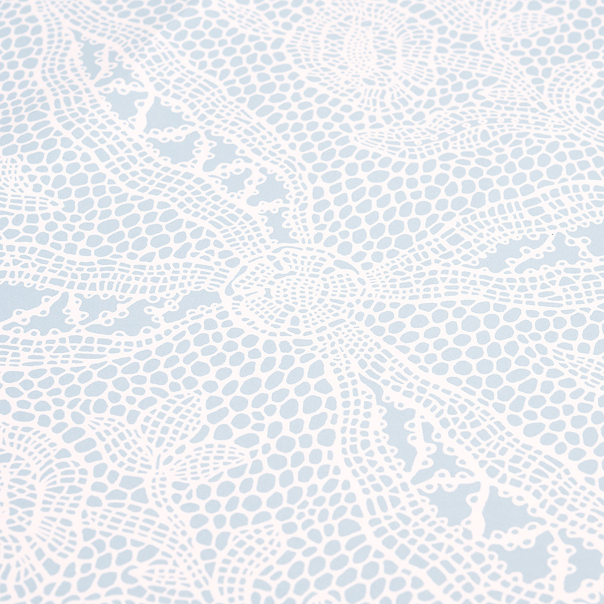Schumacher Cosette Lace Cornflower Wallpaper Sample 5014722
