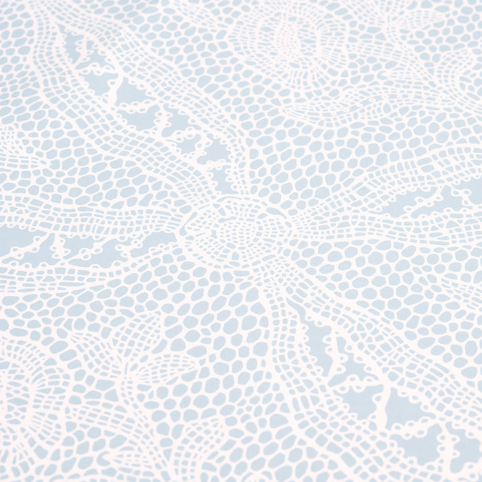 Schumacher Cosette Lace Cornflower Wallpaper Sample 5014722