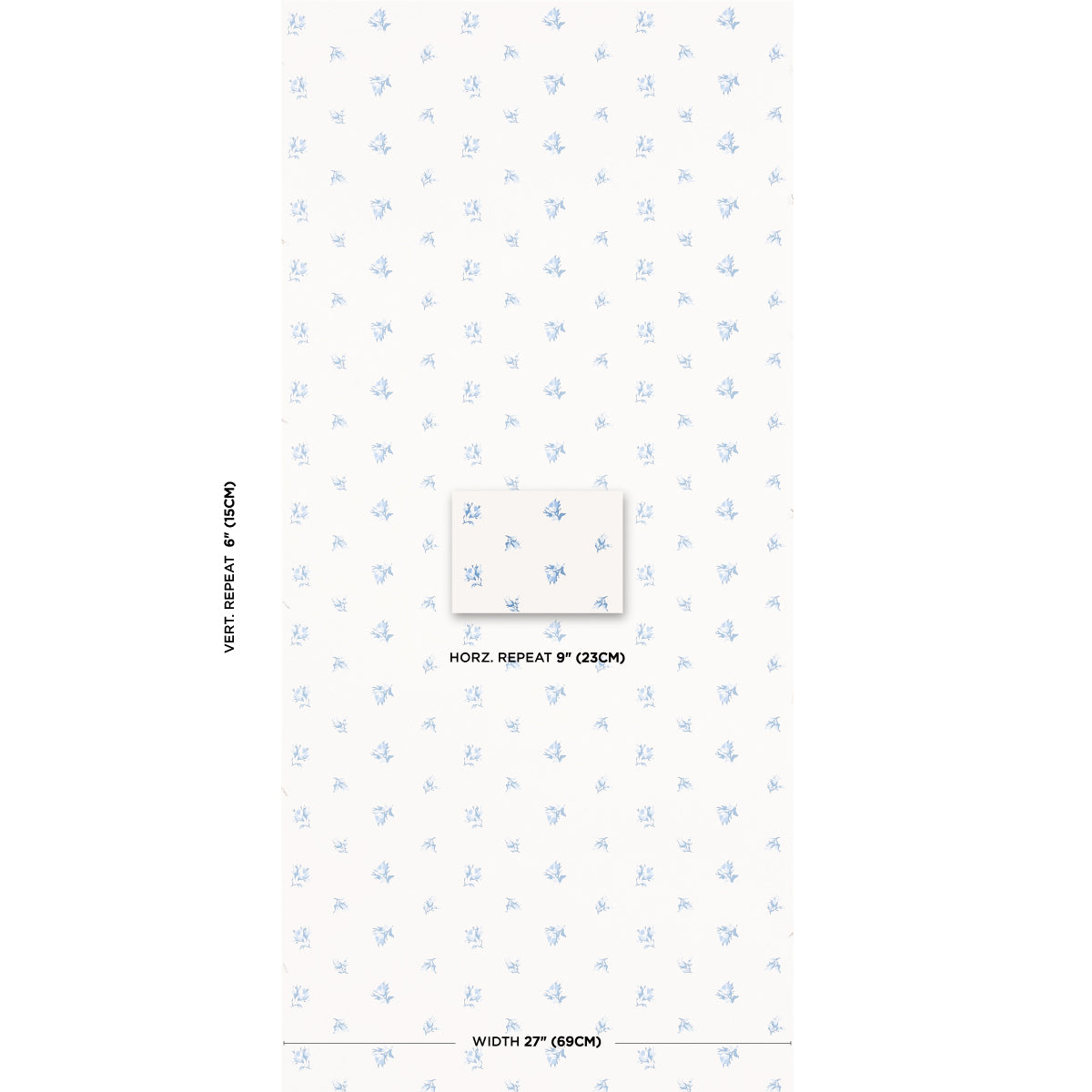 Schumacher Margie Floral Porcelain Wallpaper 5014740