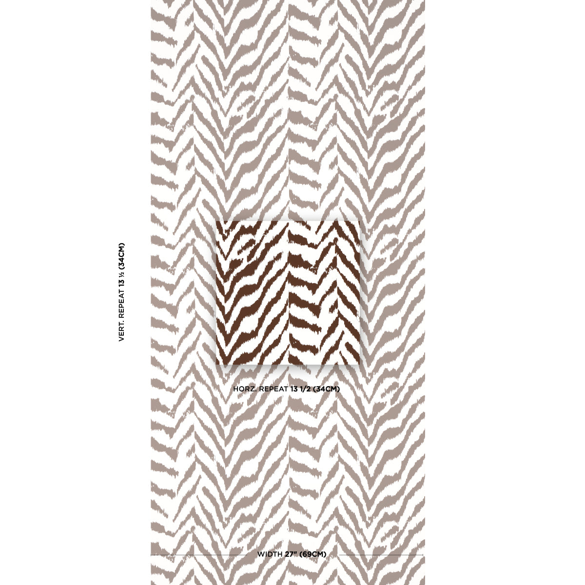 Schumacher Quincy Cocoa Wallpaper Sample 5014751