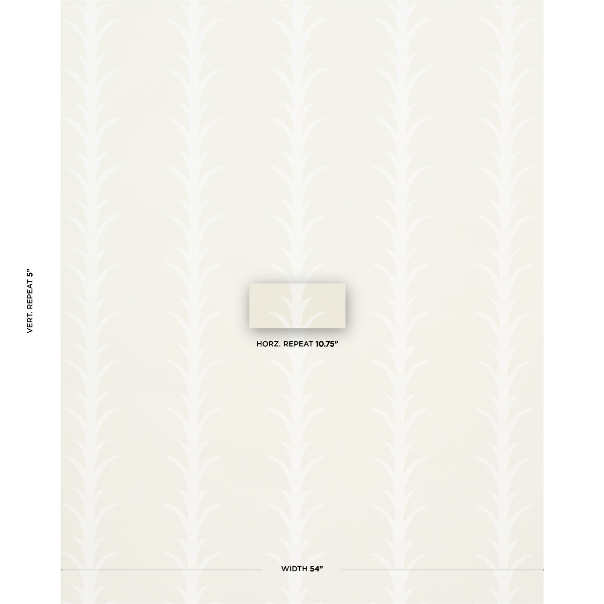 Schumacher Acanthus Stripe Ivory On Neutral Wallpaper Sample 5014771