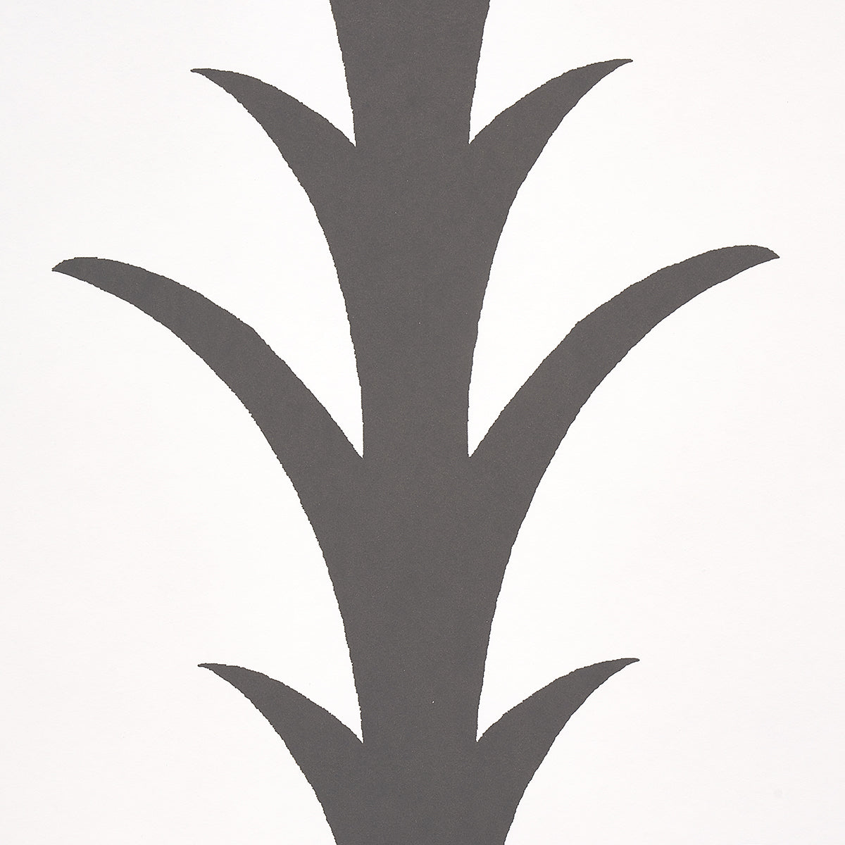 Schumacher Acanthus Stripe Carbon On Ivory Wallpaper Sample 5014773