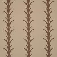 Schumacher Acanthus Stripe Brown On Beige Wallpaper 5014774