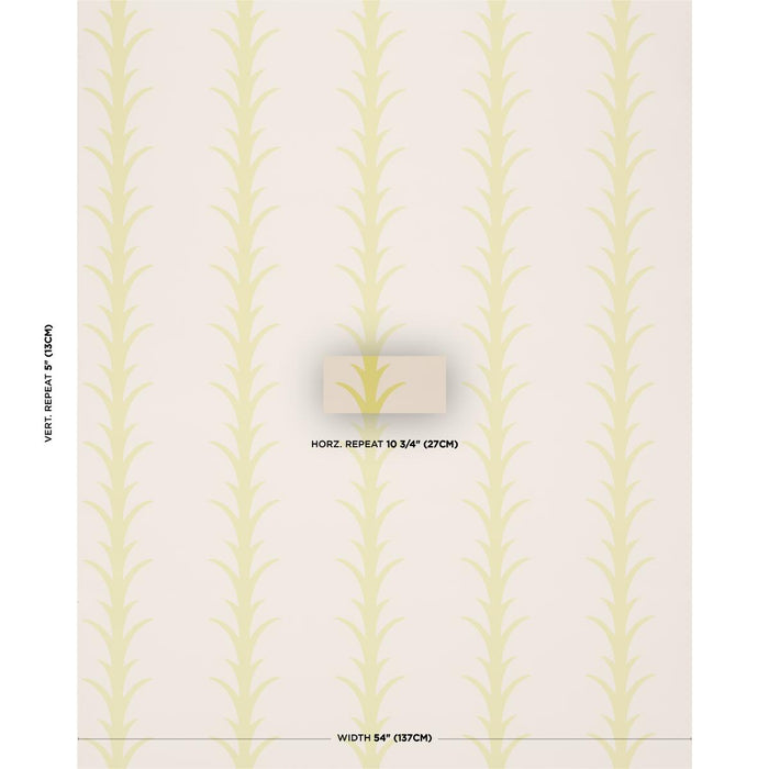 Schumacher Acanthus Stripe Soleil On Sand Wallpaper Sample 5014775
