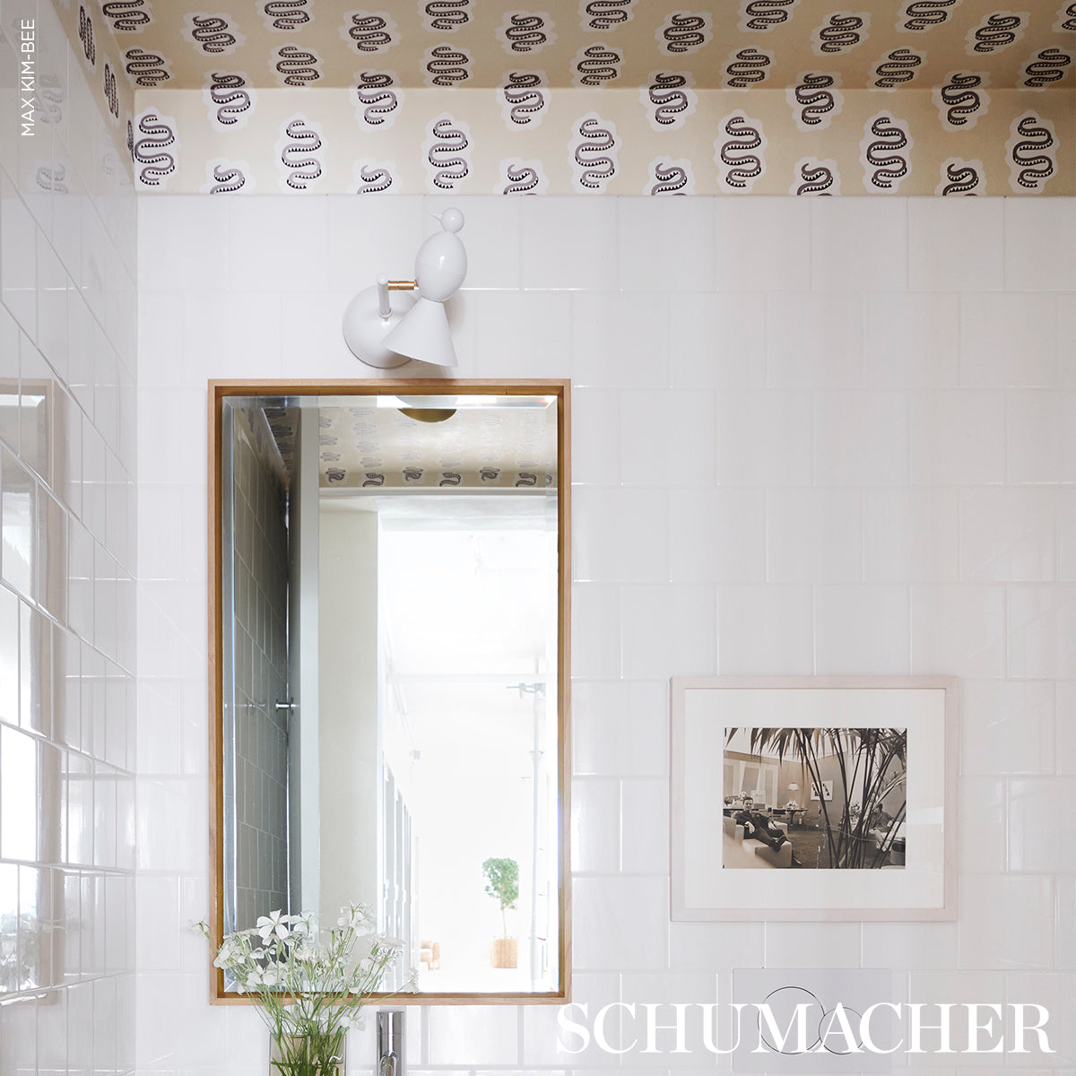 Schumacher Elsa Sandstone Wallpaper Sample 5014811