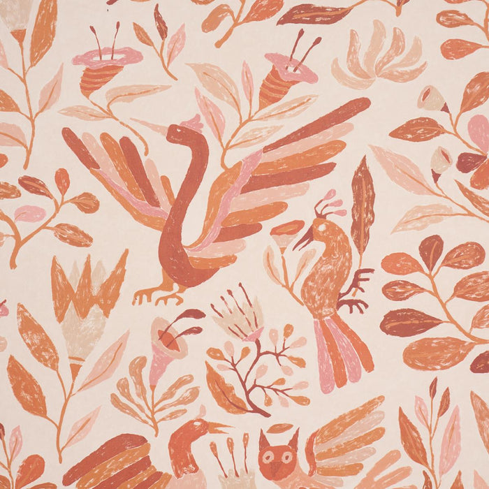 Schumacher Canopy Terracotta Wallpaper Sample 5014832