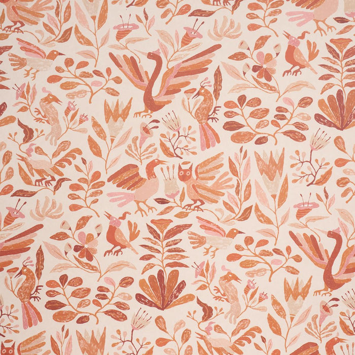 Schumacher Canopy Terracotta Wallpaper Sample 5014832