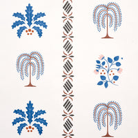 Schumacher Willard House Stencil Blue Wallpaper 5014840