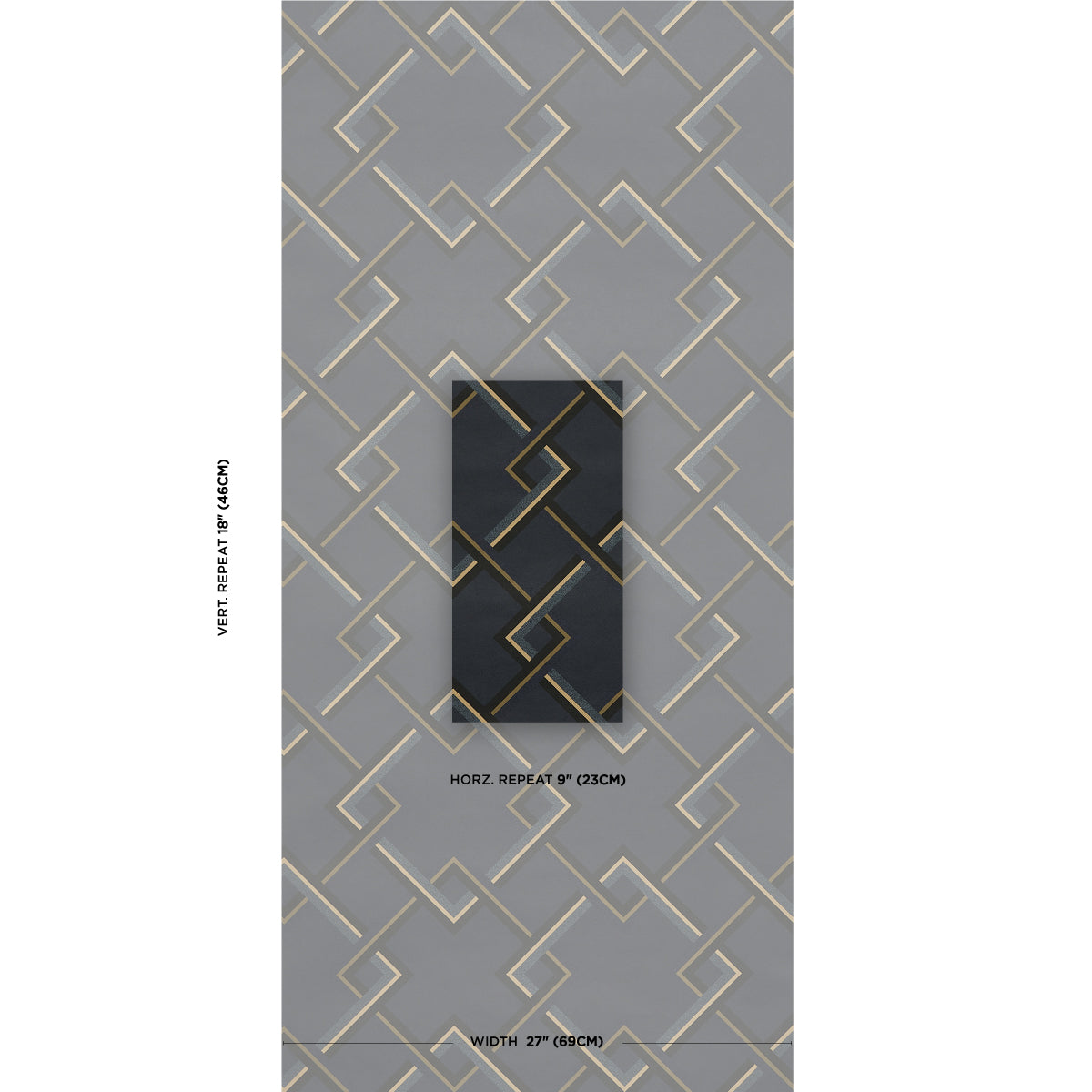 Schumacher Mah Jong River Blue Wallpaper Sample 5014931