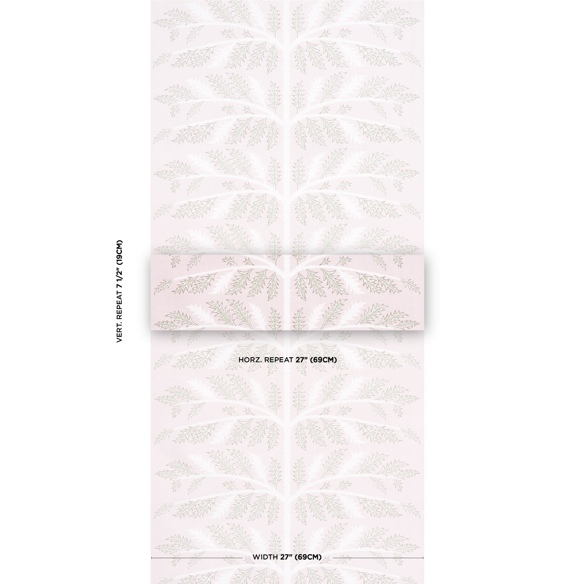 Schumacher Thistle Rose Wallpaper Sample 5014952