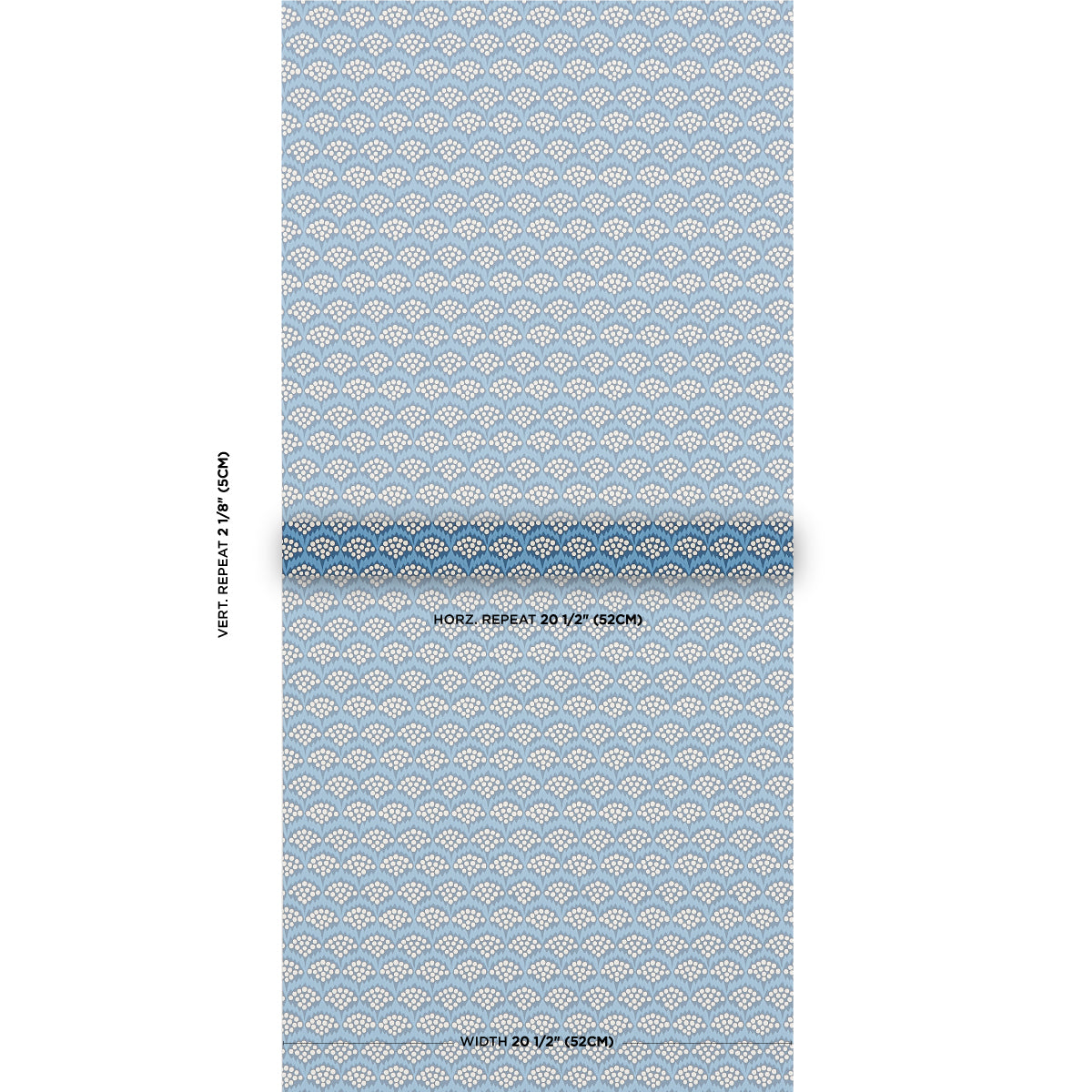 Schumacher Pollen French Blue Wallpaper Sample 5014960