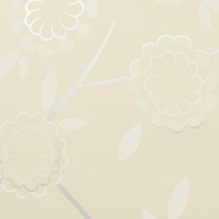 Schumacher Birdtree Silver Wallpaper Sample 5014991